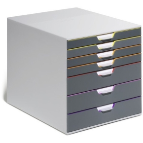 DURABLE Schubladenbox VARICOLOR 7 Fächer Etiketten mehrfbg