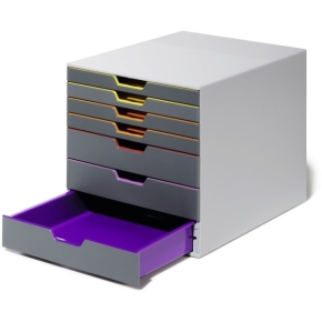 DURABLE Schubladenbox VARICOLOR 7 Fächer Etiketten mehrfbg