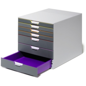 DURABLE Schubladenbox VARICOLOR 7 Fächer Etiketten mehrfbg