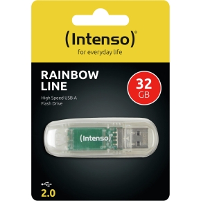 STICK 32GB USB 2.0 Intenso Rainbow Line Transparent