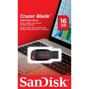 STICK 16GB USB 2.0 SanDisk Cruzer Blade Black/Red