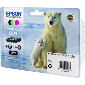 Epson Tinte 3LB 26XL ink cartridge black and tri-colour high capacity 41.3ml 1-pack blister without alarm