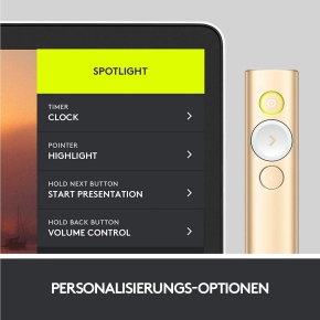 Logitech wireless Presenter Spotlight Gold