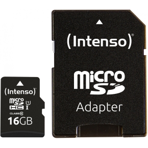 CARD 16GB Intenso Premium MicroSDHC 45MB/s +Adapter