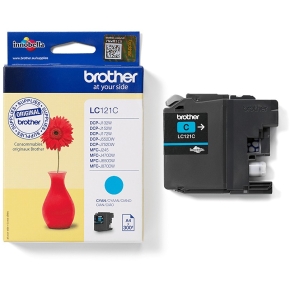 Brother Tinte LC-121C Cyan bis zu 300 Seiten A4 nach ISO 24711