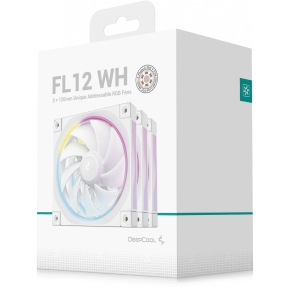 120mm DeepCool FL12 White Triple-Pack