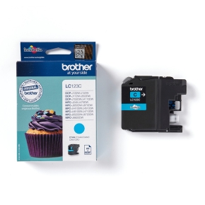 Brother Tinte LC-123C Cyan bis zu 600 Seiten nach ISO/IEC 24711
