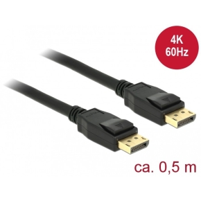 DELOCK Kabel Displayport 1.2 Stecker > High Speed HDMI-A Stecker Passiv 4K 1 m schwarz
