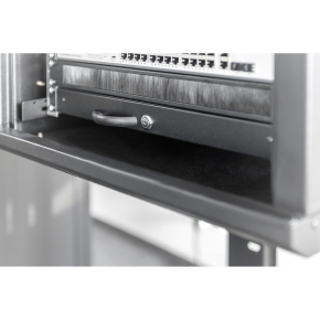 DIGITUS Schublade 1HE 483mm schwarz abschließbar