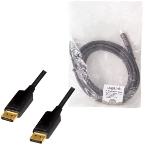 Logilink DisplayPort-Kabel.DP/M zu DP/M.4K/60Hz.CCS.Black.5m