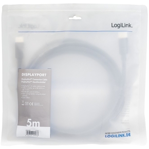 Logilink DisplayPort-Kabel. DP/M zu DP/M. 8K/60 Hz. schw. 5m