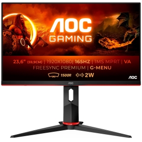 59,9cm/23,6 (1920x1080) AOC Gaming C24G2AE/BK 16:9 1ms 165Hz VESA Speaker Full HD Red/Black