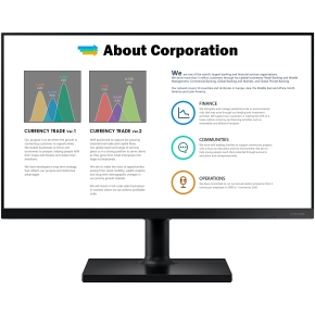 61cm/24 (1920x1080) Samsung LF24T450FQR 16:9 5ms USB 2xHDMI DisplayPort VESA Pivot Full HD Black