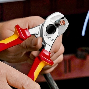 KNIPEX Kabelschere m. Befestigungsse
