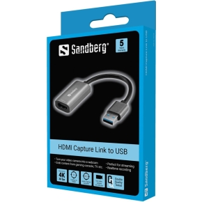 Sandberg USB 3.0 > HDMI (ST-BU) Adapter 4K Grau