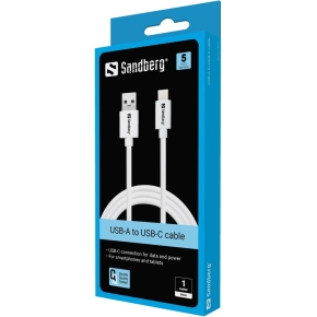 Sandberg USB-C > USB 3.0 (ST-ST) 1m Adapterkabel Weiß