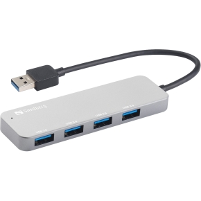 Sandberg 333-88 USB 3.0 HUB 4-Port 4xUSB 3.0 SuperSpeed Silber