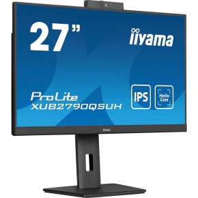 68,5cm/27 (2560x1440) Iiyama ProLite XUB2790QSUH-B1 16:9 QHD IPS 0,4ms 100Hz HDMI DP USB-C KVM Speaker Pivot Black