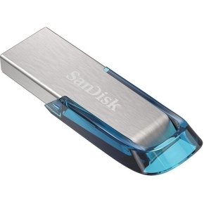 STICK 128 GB SanDisk Ultra Flair - 3.2 Gen 1 - Blau - Silber