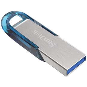 STICK 128 GB SanDisk Ultra Flair - 3.2 Gen 1 - Blau - Silber