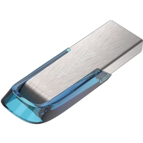 STICK 128 GB SanDisk Ultra Flair - 3.2 Gen 1 - Blau - Silber
