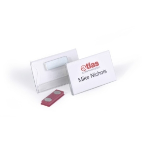 DURABLE Namensschild m Magnet 40x75mm 25erPck transp