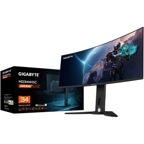 86,4cm/34 (3440x1440) Gigabyte MO34WQC 21:9 WQHD OLED HDR400 0,03ms 175Hz 2xHDMI DP USB-C Speaker Black