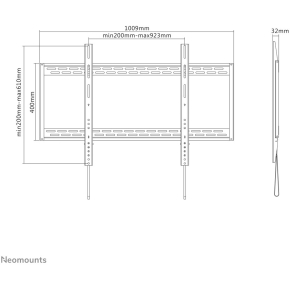 Neomounts LFD-W1000 Wandhalterung für Flachbild-Fernseher bis 100 (254 cm)