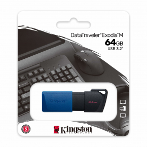 STICK 64GB USB 3.2 Kingston DataTraveler Exodia M Black/Blue