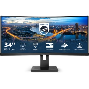 86,4cm/34 (3440x1440) Philips B-Line 345B1C Curved 5ms 21:9 USB 2xHDMI DisplayPort VESA Speaker WQHD Black