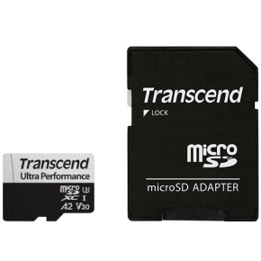 CARD microSD Card 128GB Transcend SDXC USD340S w/Adapter