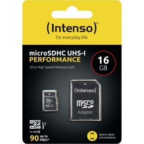 CARD Micro Card 16GB Intenso SD-HC UHS-I inkl. SD- Adapter retail
