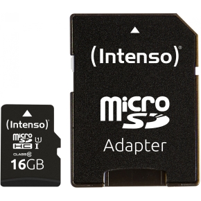 CARD Micro Card 16GB Intenso SD-HC UHS-I inkl. SD- Adapter retail