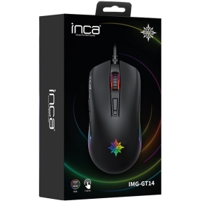 INCA Gaming Maus IMG-GT14 3600 DPI. RGB. 7 Tasten. USB. SW retail