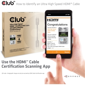 Club3D HDMI-Kabel A -> A 2.1 aktiv opt. 8K60Hz UHD 15 Meter retail