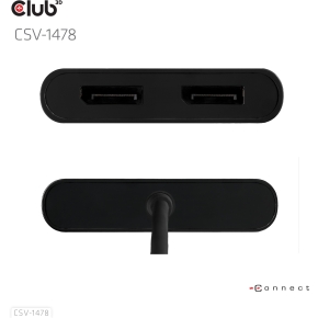 Club3D Adapter USB-C (USB A Adapter) > 2x DP 4K@60Hz St/Bu