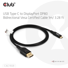 Club3D Kabel USB Typ C  DP 2.1 1m 10K60Hz St/St