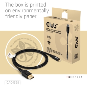 Club3D Kabel USB Typ C  DP 2.1 1m 10K60Hz St/St