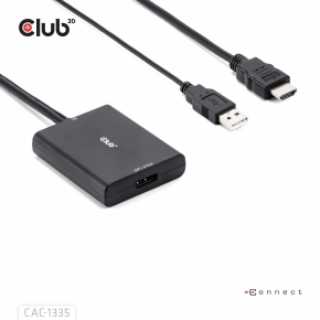 Club3D Adapter HDMI + MicroUSB > DP 4K120Hz aktiv St/Bu