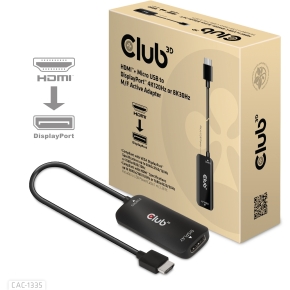 Club3D Adapter HDMI + MicroUSB > DP 4K120Hz aktiv St/Bu