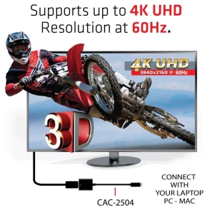 Club3D Adapter USB 3.1 Typ C > HDMI 2.0 UHD HDR aktiv St/Bu