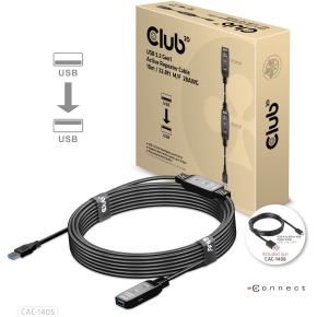 Club3D USB 3.2 A Verlängerungskabel 10m aktiv 5 Gbps St/Bu