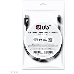 Club3D Kabel USB 3.2 Typ C  Micro USB 1m St/St