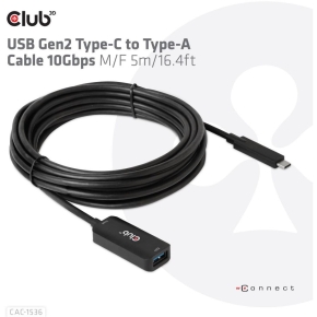 Club3D Kabel USB 3.2 Typ C  USB Typ A 10Gbps St/Bu 5m