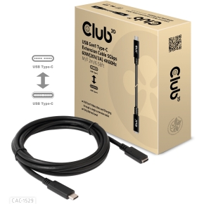 Club3D Kabel USB 3.2 Typ C 1m Verlängerung 5Gbps St/Bu
