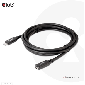 Club3D Kabel USB 3.2 Typ C 2m Verlängerung 5Gbps St/Bu