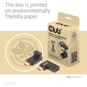 Club3D Adapter USB 3.2 Typ C  USB 3.2 Typ C gewinkelt St/Bu