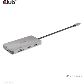 Club3D USB-C 9in1-HUB >HDMI/VGA/2xUSB/USB-C/RJ45/SD PD100W