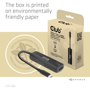 Club3D Adapter USB 3.2 Typ C > HDMI 2.1 HDR10 8K60Hz aktiv