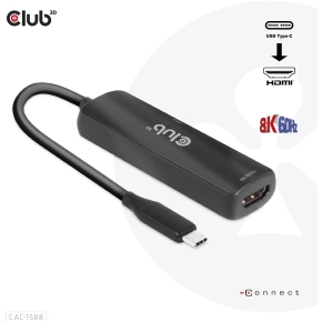 Club3D Adapter USB 3.2 Typ C > HDMI 2.1 HDR10 8K60Hz aktiv